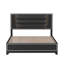 Ensemble de chambre à coucher 3 pièces pour grand lit tapissier avec lumières DEL, tables de chevet et rangement-469918485