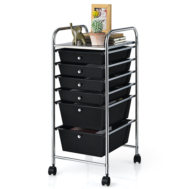 Chariot utilitaire roulant Scrapbook, Noir