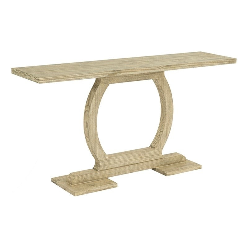  Solid Pine Wood Rectangular Console Table in Barnwood