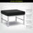 Atlas Modern Chrome and Leather Ottoman-775271181