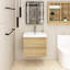 Ensemble de meuble-lavabo simple 23,6 po avec plateau en résine Cynthea-490582024