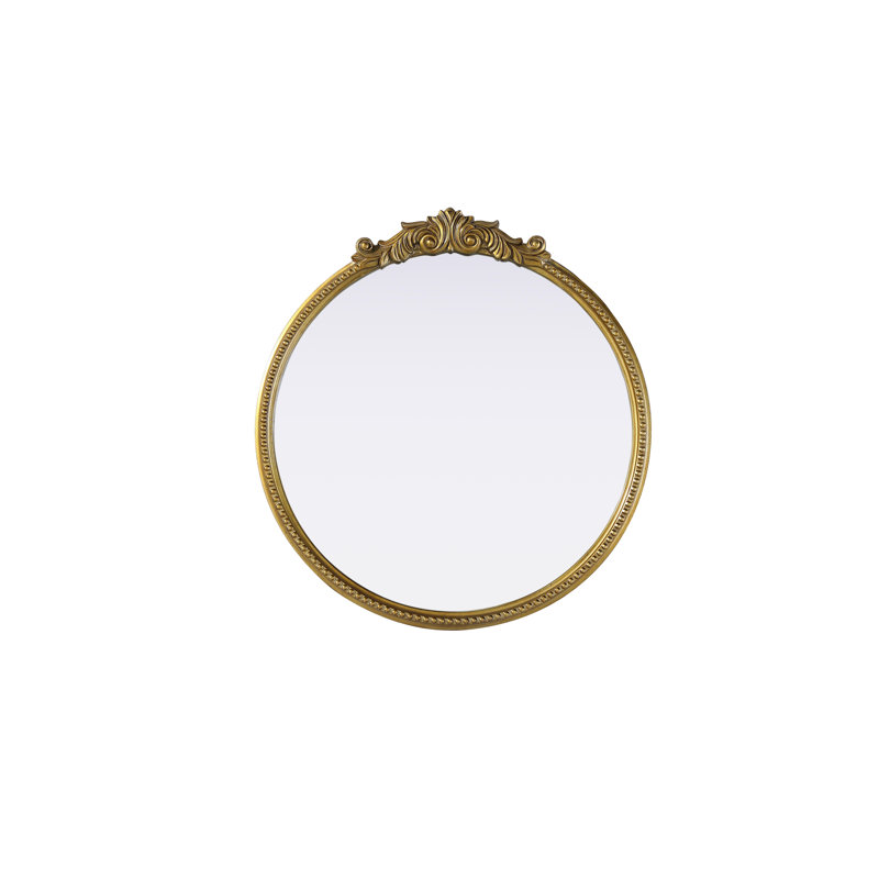Miroir Monikah, 32 po x 30 po, Laiton antique