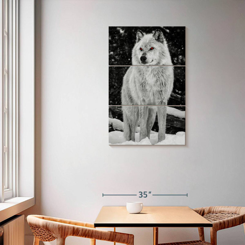 Brampt Wolf Amber Eyes, 57'' H x 36'' W
