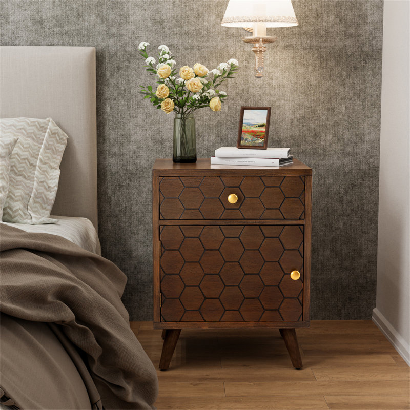 Jossey 18.5'' W Solid Wood Nightstand