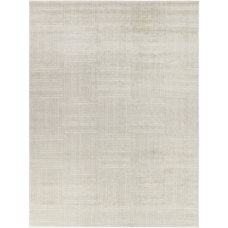 Guarini Taupe Modern Textured Area Rug, Rectangle 7'10" x 10'