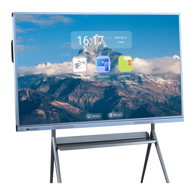 JYXCN Smart Board, Dual OS 65" 4K Interactive Whiteboard Electronic Calendar and Wireless Screen Sharing SmartBoard for Classroom, Office and Advertis