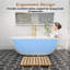 Baignoire de trempage autoportante de 65 po x 30 po avec drain escamotable et trop-plein, certifiée CUPC, conception élégante pour salles de bain modernes