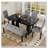 Modern Tufted Linen Dining Bench-603982926