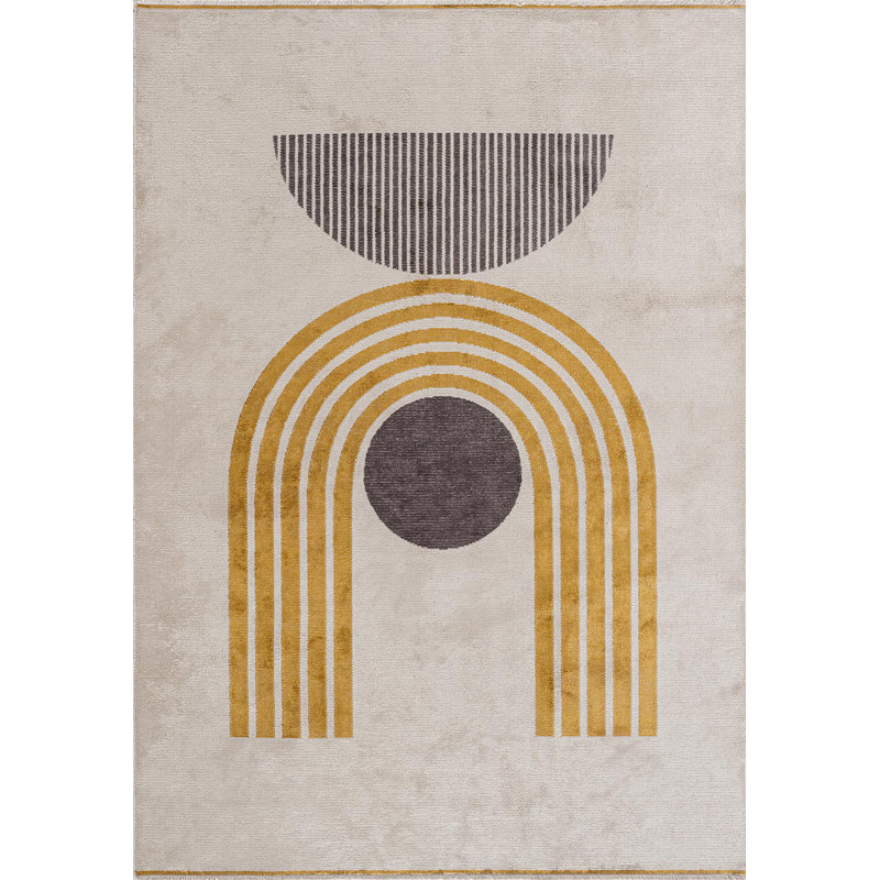 Art moderne arc-en-ciel moderniste rétro, Rectangle 7 pi 10 po x 9 pi 10 po