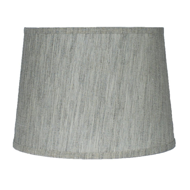 Abat-jour tambour en lin (araignée), Beige, H 11 po x l 16 po x P 16 po