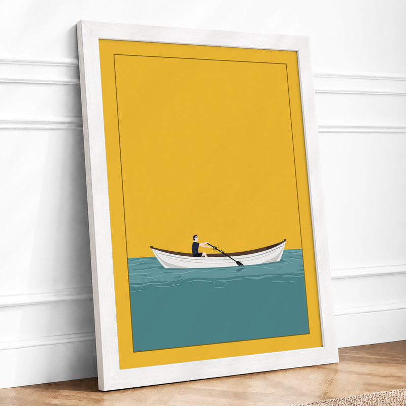 Solitude On Still Water Minimalist - Print, A3 - 42.0 x 29.7 cm, White