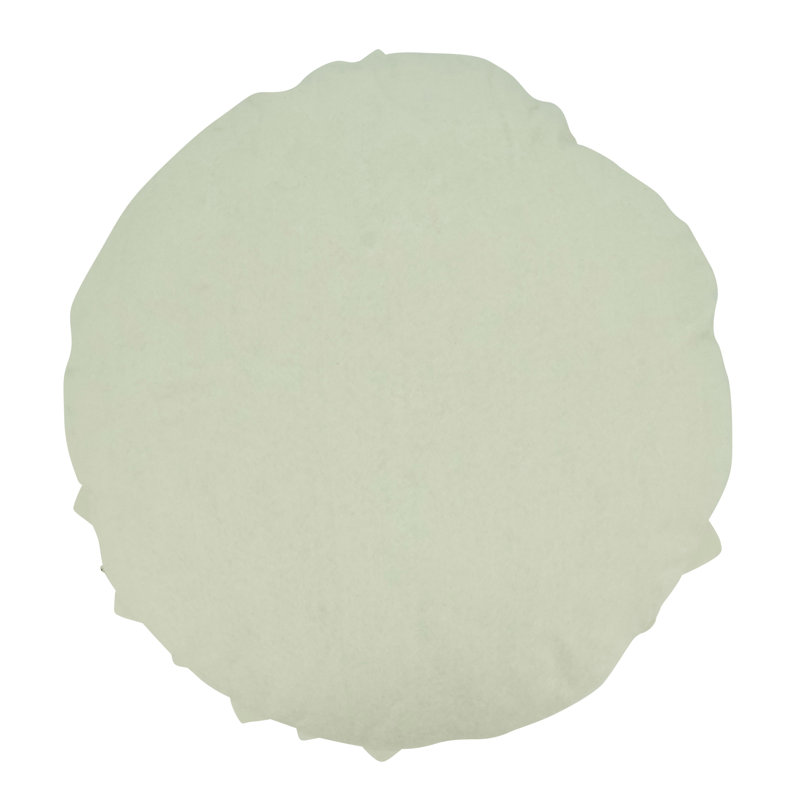 Ivory Felt Flower Design Throw Pillow
