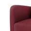Fauteuil d'appoint en lin rouge foncé - structure en bois massif, siège en mousse haute densité, poche latérale de rangement, pieds antidérapants, idéal pour les petits espaces de lecture et de détente-717908388