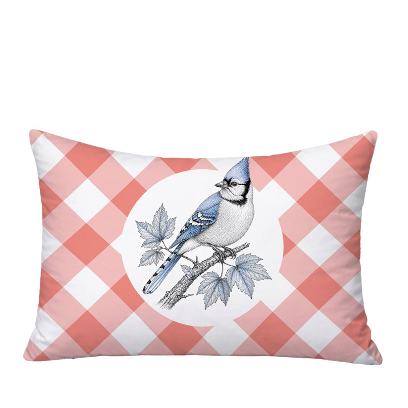 Oreiller réversible intérieur / extérieur Blue Jay, 20 po x 14 po, Pêche