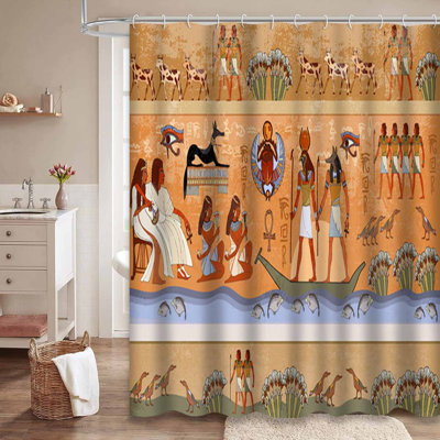 Rideau de douche transparent transparent, rideaux de douche pour la salle de bain avec 12 crochets