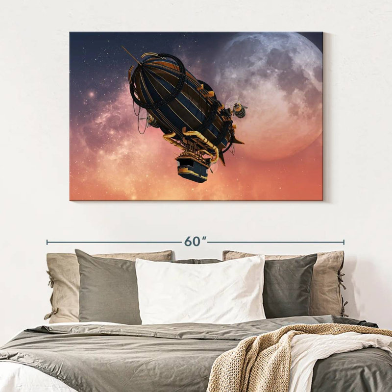 Mehar Steampunk Zeppelin, 34" H x 51" W
