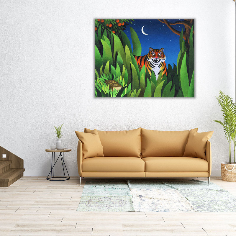 Tiger Tyger - reproduction d'art sur toile, H 16 po x l 20 po