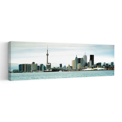 Skyscrapers At The Waterfront, Cn Tower, Toronto, Ontario, Canada Abstract Modern Architecture City Wall Art