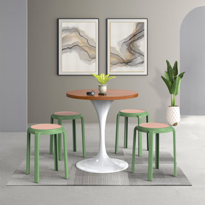 Tabouret rond en plastique empilable Alysoun