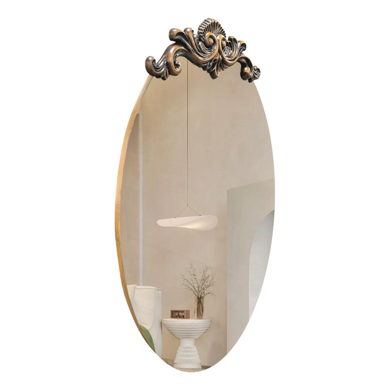 Oval Vintage Mirror Antique Wall Mirror, 37.2" x 27.56"