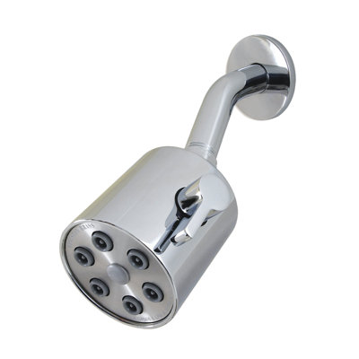 Kingston Brass Shower Scape 3-Inch Round Raindrop Brass Shower Head With 5-3/8-Inch Shower Arm
