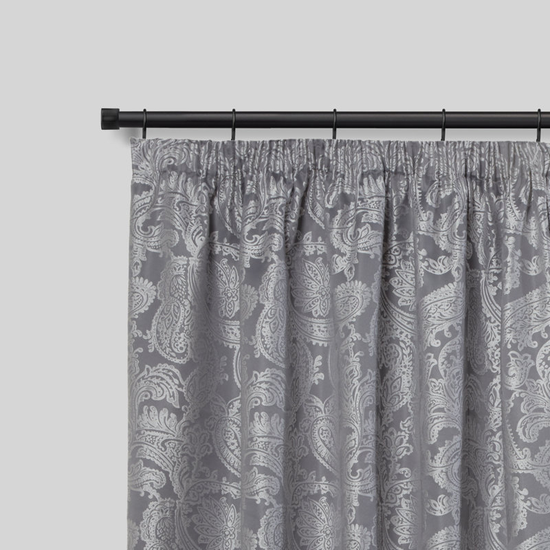 Full Stop Antique Brass Adjustable 160cm to 300cm 2cm Single Curtain Pole, 1.6 - 3m, Matt Black