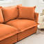 Canapé modulaire à 2 places avec housse convertible détachable, plusieurs coussins moelleux et moelleux, siège luxueux et confortable à haut dossier, conception naturelle en cascade, sièges-1850809728