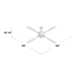 56'' 4 Blade Ceiling Fan with Light Kit