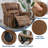 Heated Massage Swivel Rocking Recliner-1983492149