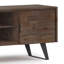 Meuble télé industriel en bois d'acacia massif l 63 po Lowry pour téléviseur de 70 po ou moins avec 2 armoires et tablette ouverte-1418958435