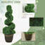 90cm Faux Boxwood Topiary in Metal Pot