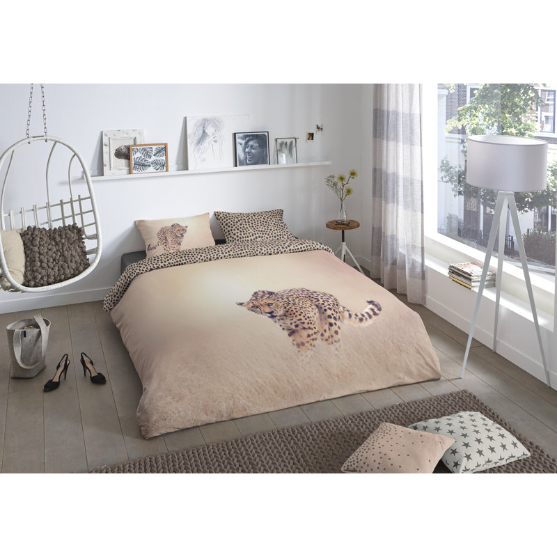 Wildlife Duvet Cover Set with Pillowcases, 135 x 200 cm - 1 Pillowcase 80 x 80 cm