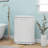 Elegant Triangle White Bathroom Cabinet - Board, Adjustable Shelves, Adds Elegance To Space Modern Style Corner, 2 Board Construction-2073927828