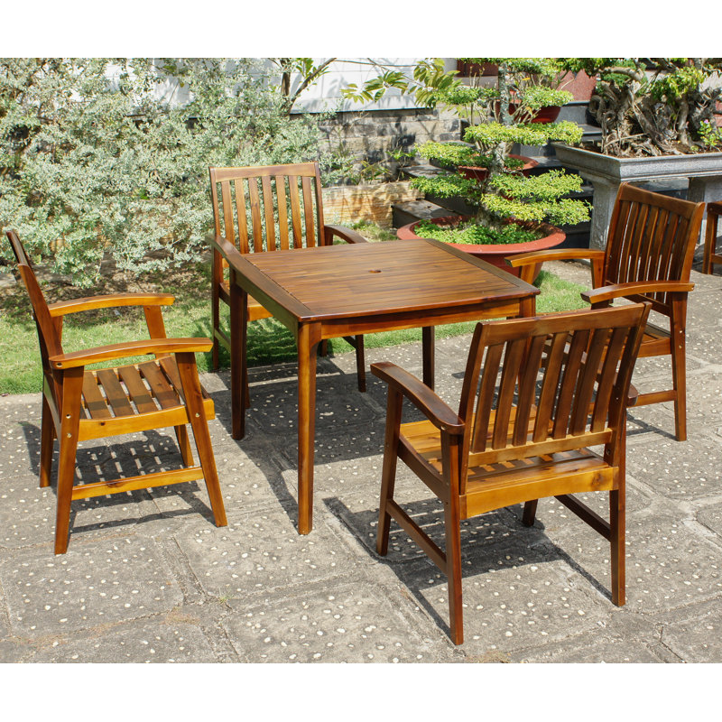 Ensemble repas 5 pièces d’acacia Enright