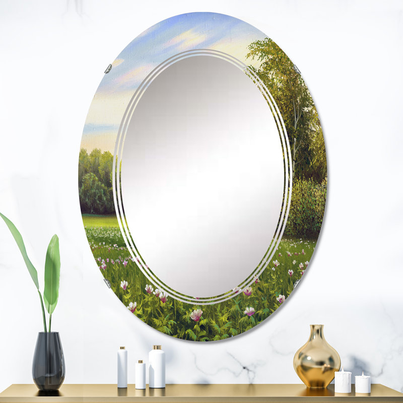 Miroir de salle de bain ovale mural, 36 po x 24 po