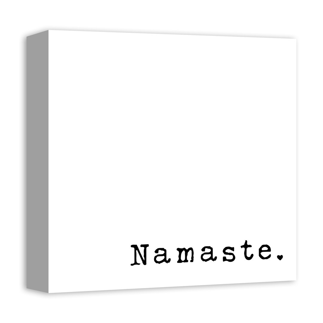 'Namaste' - Textual Art Print on Canvas Wrought Studio™ 