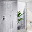 Douche de pluie 12 po avec ensemble de fixation murale, en acier inoxydable, équilibré, jet standard, ensemble mural-122075667