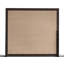 Miroir Grande avec verre à faible distorsion et cadre en stratifié de grain de bois noir, parfait pour les chambres à coucher modernes