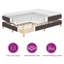  Lit sommier tapissier avec matelas blanc et brun foncé 35,4 po x 74,8 po-553354343
