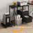 Printer Stand With Power Outlet And USB Ports, Rolling Shredder Stand With Fabric Drawers And Storage Shelf, Sturdy Home Office Printer Table With Multi-Functional Design