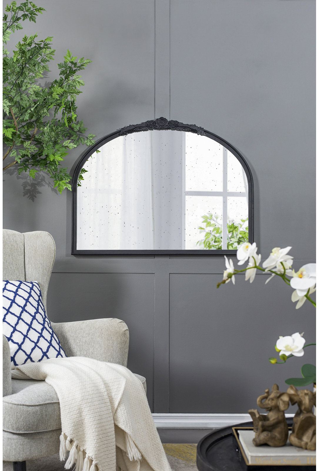Langosta Mirror, 40" x 30", Black