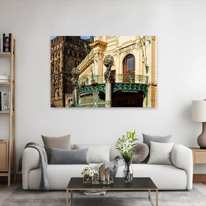 Czech Republic Prague - The Municipal House - Art Nouveau Decoration Of Exterior by Frank Chmura - Wrapped Canvas Print