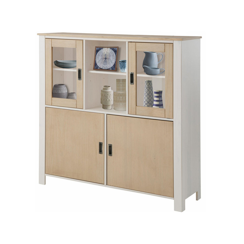 Dellinger 125cm Sideboard, White/Light Oak