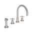 East Linear Double Handle Kitchen Faucet with Side Spray-924694709-809747697