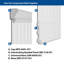 Plastique blanc cassé de 1 po d'épaisseur x l 1-3 / 4 po de largeur x 96 po de longueur