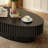 Handcrafted Olive-Shaped Coffee Table with Durable MDF Base-810386226