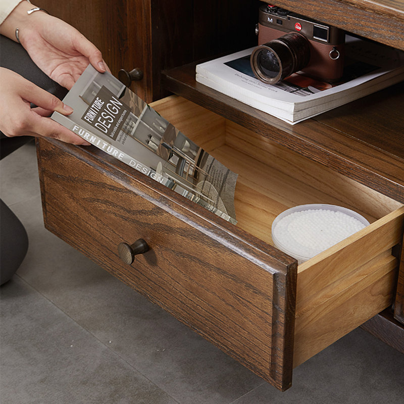 Meuble télé avec rangement de style américain, 70.87