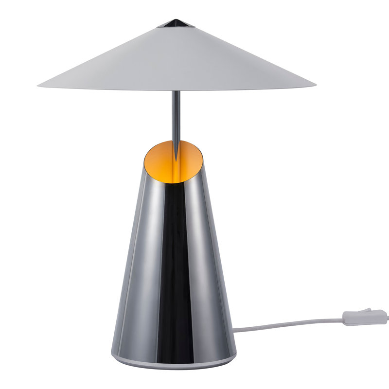 Taido Metal Desk Lamp, Chrome, White