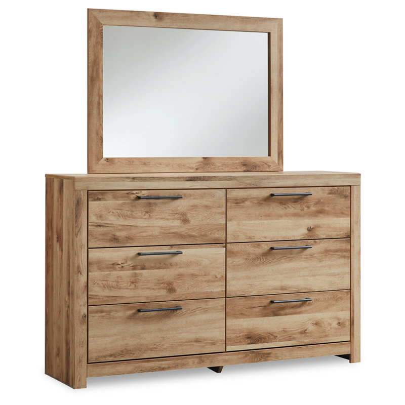 Commode et miroir Hyanna, Brun