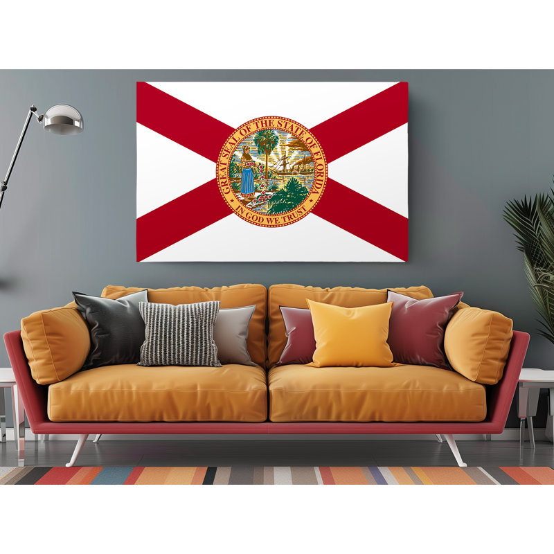 Florida State Flag - impression sur toile tendue, L 36 po x H 24 po